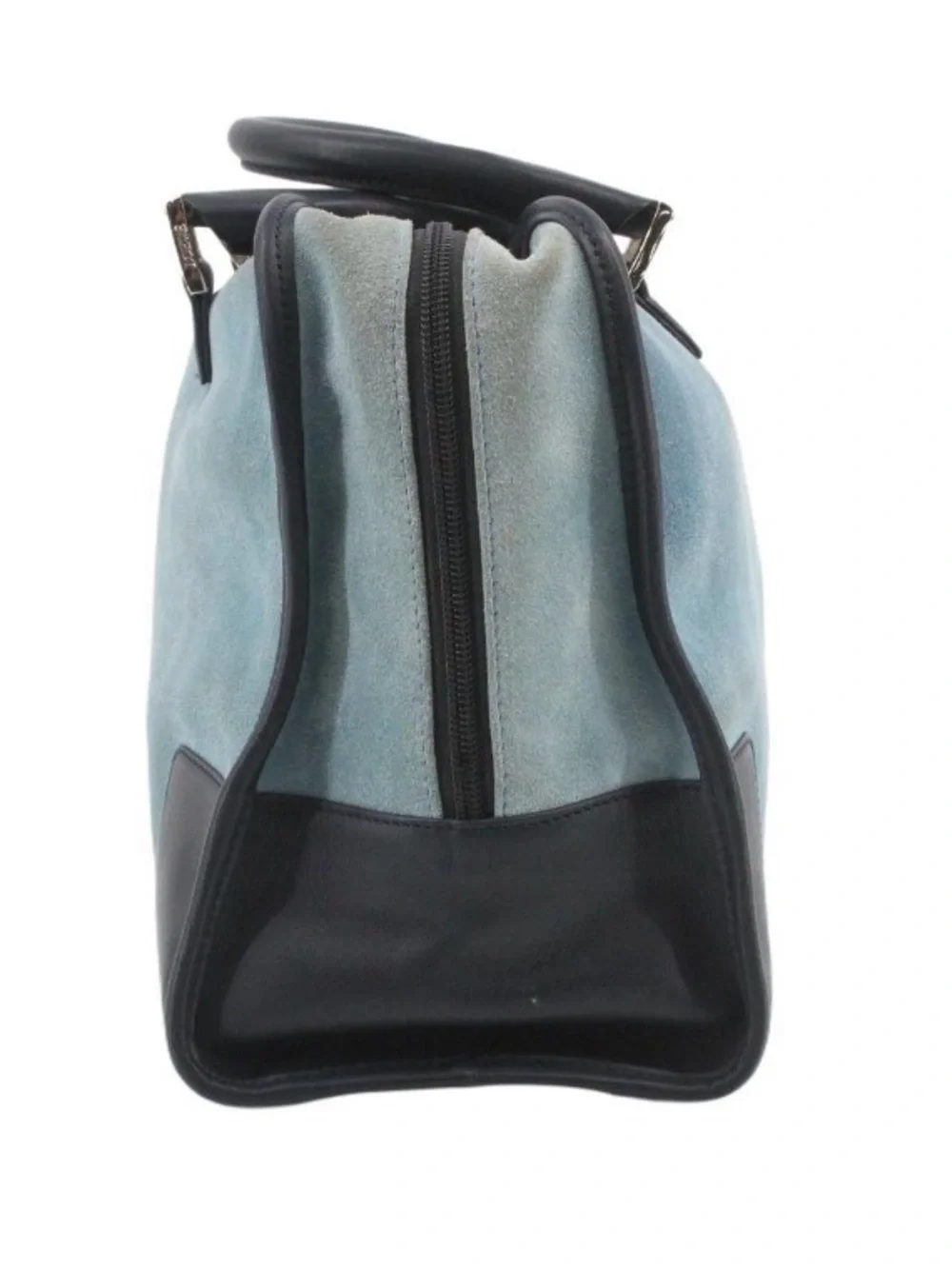 Final Price~ Loewe Blue Suede Tote with Black Leather Trim